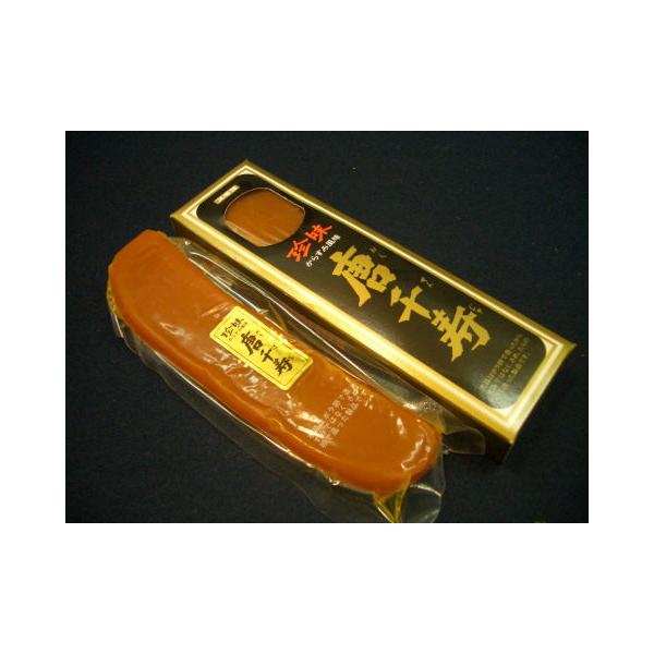 本品は鮫と鱈の卵をブレンドした「からすみ風味」の商品でお求めやすくなっております。からすみ　唐千寿　日本三大珍味　