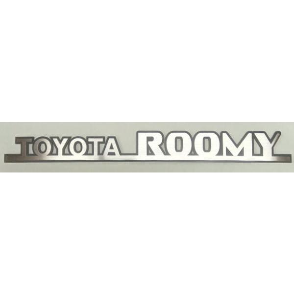 TOYOTAルーミーエンブレム 355mmx39mm ステンレスヘアーライン仕上げ
