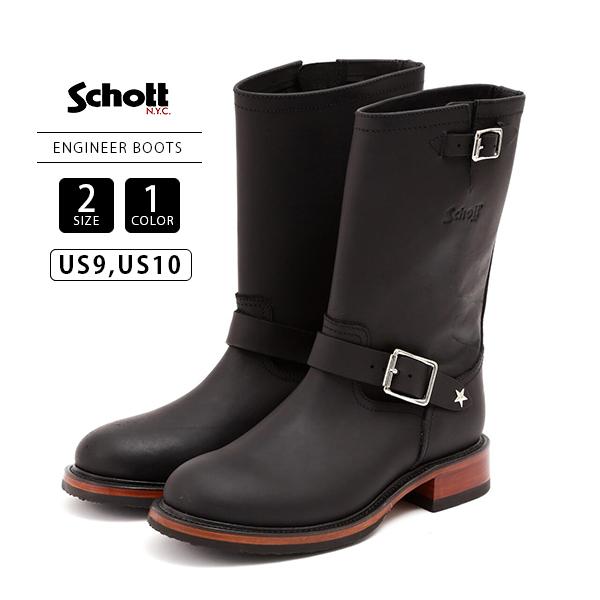 Schott エンジニアブーツ ブラック箱付き Schott N.Y.C（ショット） Schott グッズ ブーツ 靴 ENGINEER BOOTS