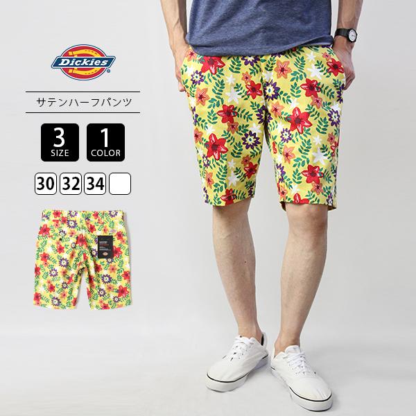 Dickies ディッキーズ ハーフパンツ 花柄サテンハーフパンツ