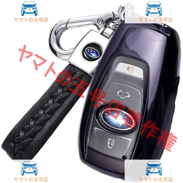 スバル キーケース SUBARU TPU レヴォーグ レガシィ B4 インプレッサ G4 K15 WRX S4 XV Outback キーカバー　黒　ブラック