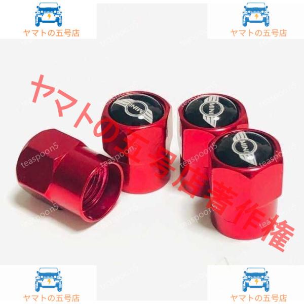 BMW MINI ミニ 赤 エアバルブキャップ R50R52R53R55 R56 F54F55 F56 F57 R60 R61F60 ミニクーパーS クロスオー
