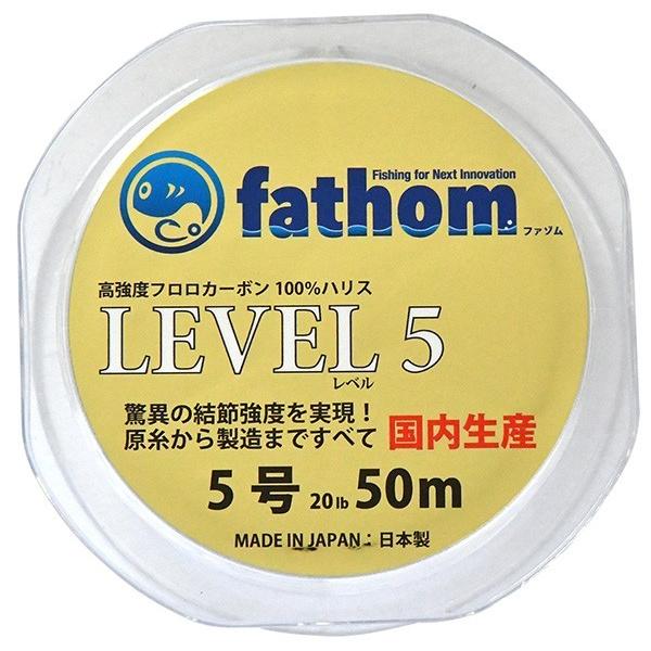 フロロカーボン リーダー 5号 Fathom Level5 lb 50m 色 クリア 日本製 釣り糸 フロロハリス ファゾム Fathom Level5 ヤマトアユーラ プロショップ 通販 Yahoo ショッピング