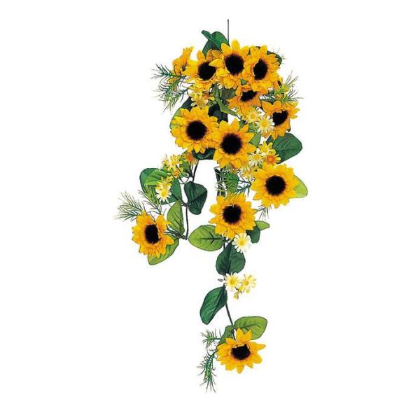 商品名サンフラワーバインサイズL33cm、花φ5.5cm素　材ポリエステル説　明・掛けるだけの簡単装飾!・売り場に盛夏のパワーをアピール!送料について・この商品はメール便にはできません。通常の宅配便でのお届けとなります。・この商品の送料は9...