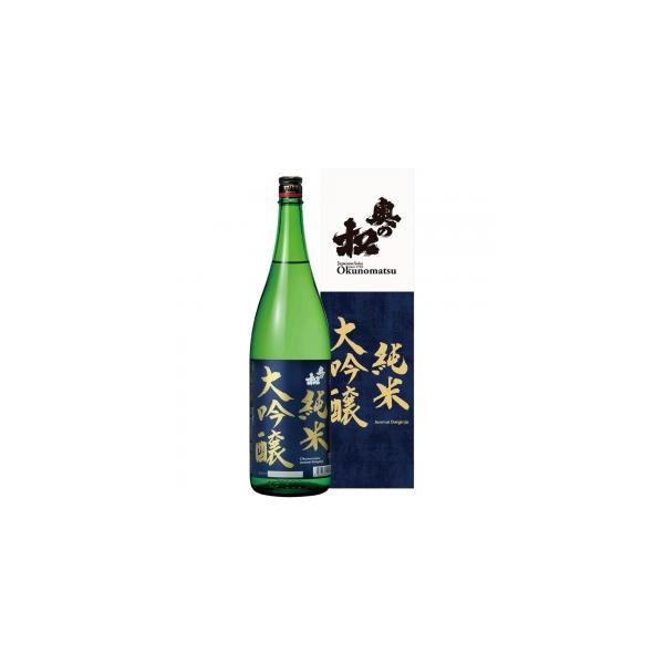 奥の松 純米大吟醸 紺ラベル 箱入1800ml【カタログ掲載品】【他商品同時購入不可】