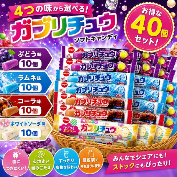 明治チューイングガム ガブリチュウ 4種アソート 40本セット 送料無料