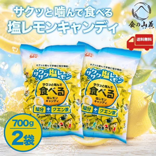 松屋製菓 食べる塩レモンキャンディ 700g×2袋 塩分補給 大容量 送料無料