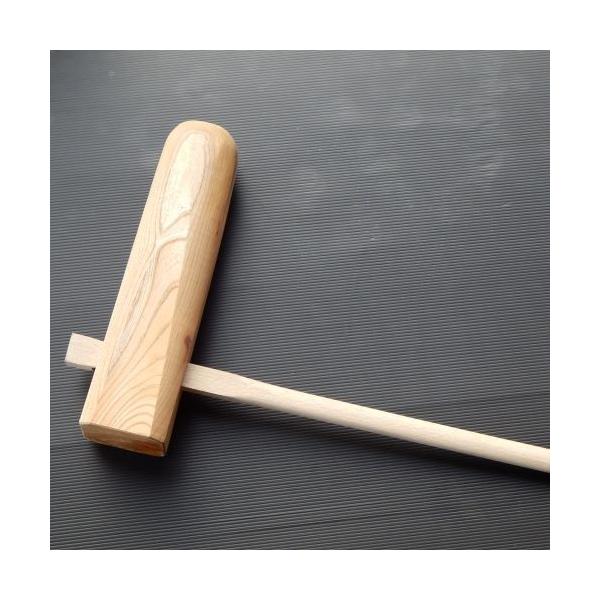 ヒビ有りアウトレット　餅つき用杵（きね）角型4寸（重量約6Kg)材質・欅