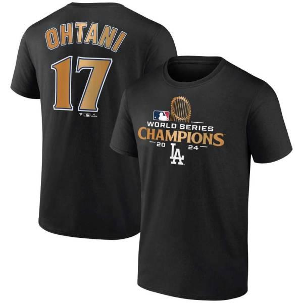 新品L100%正規品Fanatics大谷翔平ワールドシリーズ優勝17ドジャース金 FANATIC ファナティクス（Fanatics）大谷翔平記念tシャツWORLD