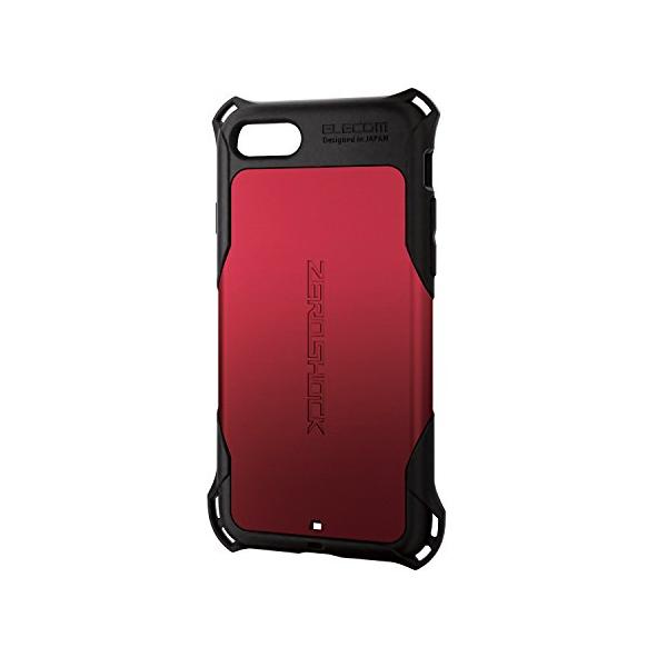 他サイト： エレコム iPhone SE (第2世代/第3世代) / 8 / 7 用 ケース 耐衝撃 角エアクッション ZEROSHOCK レッド PM-A22SZERORDの商品画像