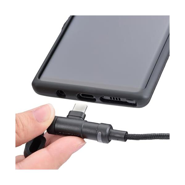 デイトナ(Daytona) バイク 電源ケーブル 電源供給&ケーブル一体型 防水 USB-C PD3.0対応 急速充電 18W Android対応 L字コネクター 15644