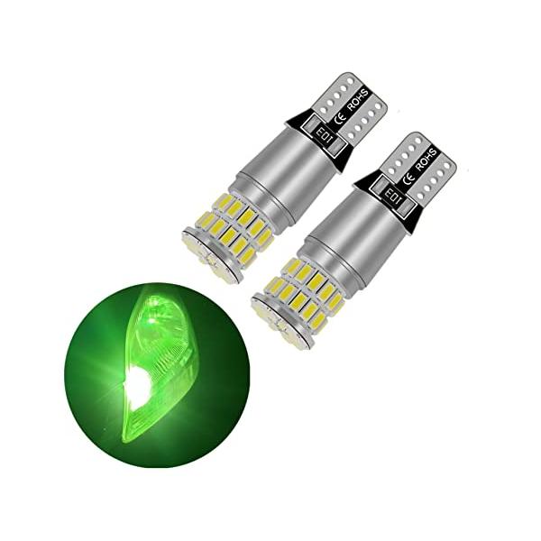 12V 24V 兼用 T10 ポジション LED トラック 車 ポジションランプ ポジション球 爆光 2個 (レモングリーンイエロー)