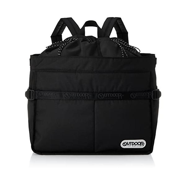 [アウトドアプロダクツ] リュック エコバッグ レジカゴ対応型 大容量 軽量 バスケット 抗菌 保冷剤ポケット BLACK1(オールブラック)