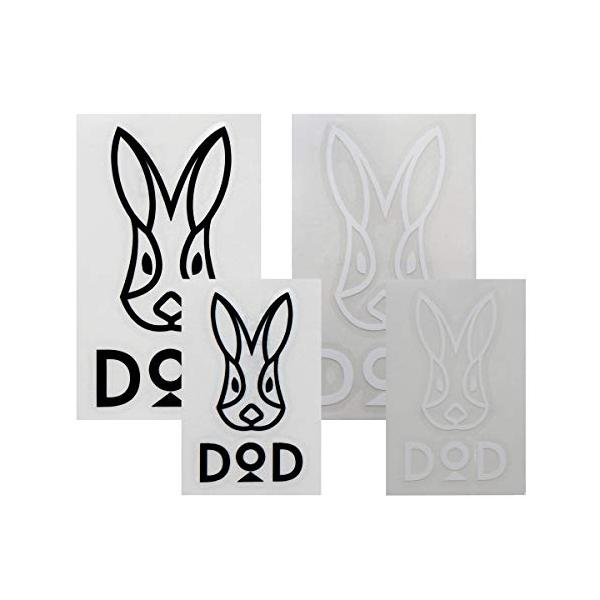 DOD(ディーオーディー) ロゴステッカー4枚セット(S&M) 屋外耐候性タイプ ST1-658-BW