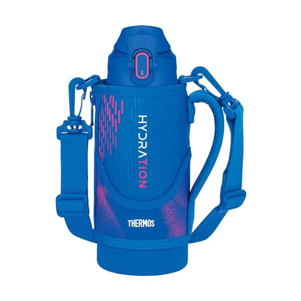 他サイト： サーモス 水筒 真空断熱スポーツボトル 800ml ブルーピンク 保冷専用 子供用 ポーチ付き 肩に優しいストラップ FJS-800F BLPの商品画像
