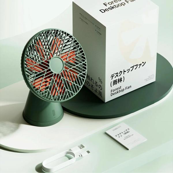 SOTHINGデスクトップファン - 雨林Pro 扇風機 ファン 卓上 卓上扇風機 ミニ扇風機 デスクファン デスクトップファン USBファン 充電式 デスク扇風機 卓上ファン