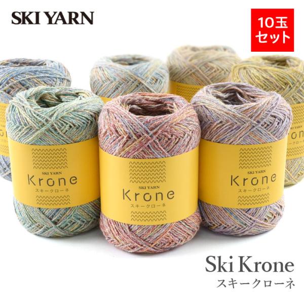 skiyarn 毛糸 まとめ買い 10玉 サマーヤーン段染め ラメ / SKI YARN