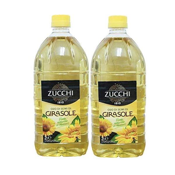 ズッキ社　ひまわり油（オーリオ・ディ・ジラソーレ）　2L（PET）＜6本セット＞【 ZUCCHI　イタリア　箱入りセットでお買い得　】