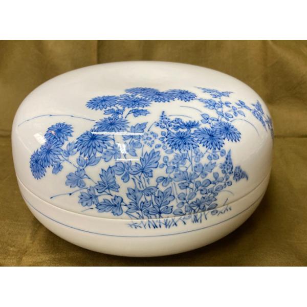 茶道具 喰籠 平戸焼白磁染付喰籠（菓子器） 十三代横石嘉助 : 陶磁や