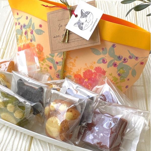 バラエティーバッグ 焼き菓子詰め合わせ ブラウニー マドレーヌ クッキー ネコ 猫  洋菓子 送料無料(一部地域を除く)