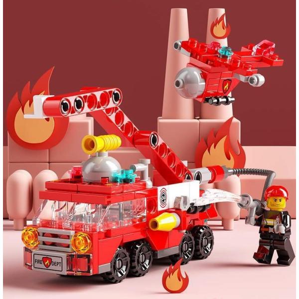 【商品説明】・レゴ(LEGO)で遊べる「消防車」の組み立てキットです。・ブロックが１４２ピース入っています。（人形も１個付いてます。）・ブロックを組み替えることにより、商品画像２枚目の様に７通りの組み合わせができます。・新品未開封のメーカー...