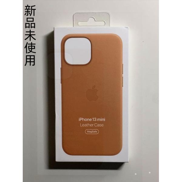 iPhone 13 mini レザーケース・ゴールデンブラウン MagSafe対応 アップル アイフォン 並行輸入品 ケース