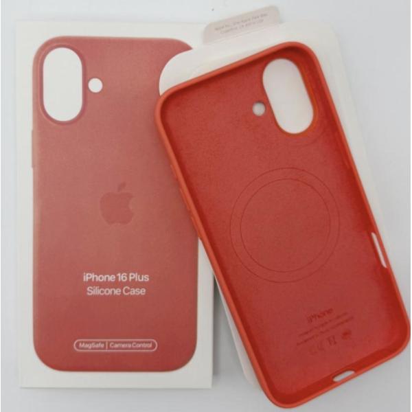 iPhone16plus シリコンケース タンジェリン MagSafe対応 アップル アイフォン 並行輸入品 ケースa