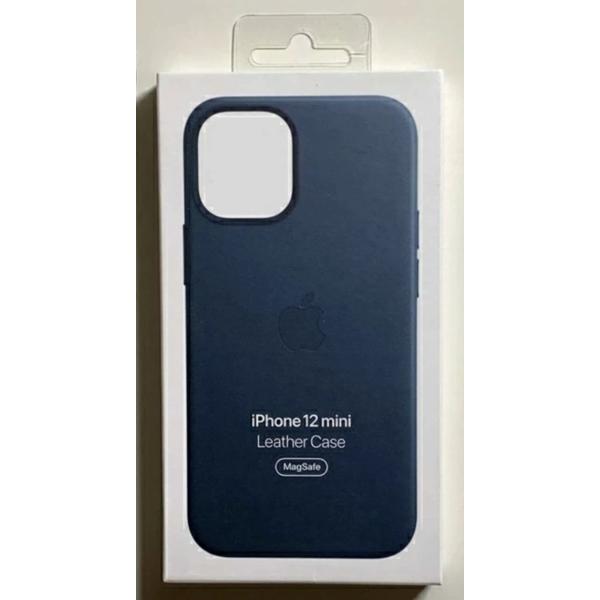 iPhone 12 mini レザーケース・バルティックブルー  MagSafe対応 アップル アイフォン 並行輸入品 ケースa
