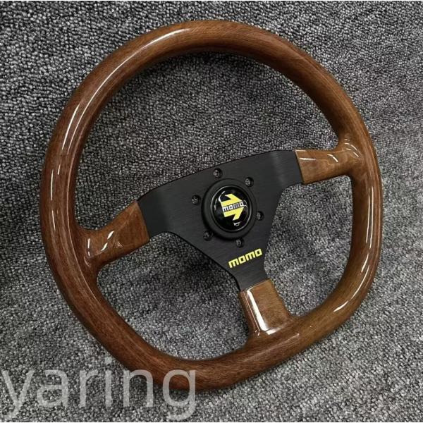ステアリング MOMO モモ　 14インチ 車改装　D型 ハンドル　競技用改装ハンドル 高品質
