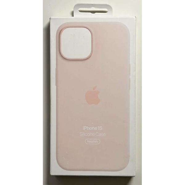 iPhone 15 シリコンケース・ライトピンク MagSafe対応 アップル アイフォン 並行輸入品 ケースa