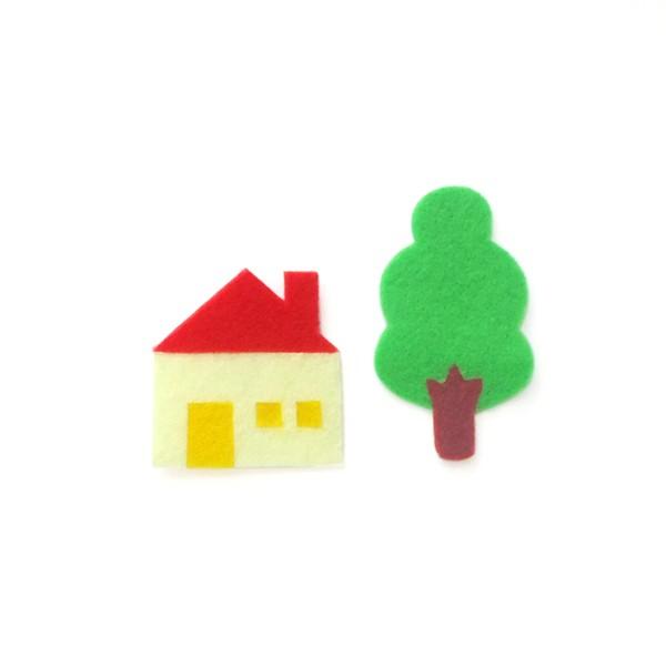 アイロン接着フェルトアップリケ 家と木 A 09 リバースプロダクツ Re Verse Products トヨクラタケル フエルト ワッペン かわいい おしゃれ おうち ツリー B2481 A09 やさしいおみせ Yahoo 店 通販 Yahoo ショッピング