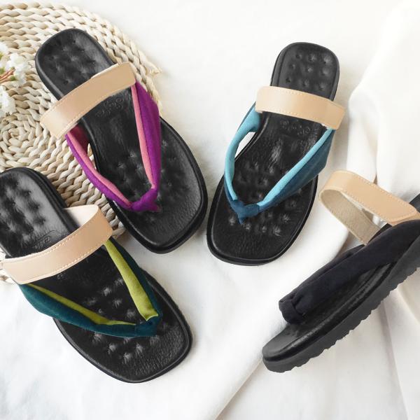 トングサンダル 痛くない 歩きやすい 和風 下駄 雪駄 草履 鼻緒 浴衣 着物 フラットサンダル レディース 日本製 ハナオ HANAO