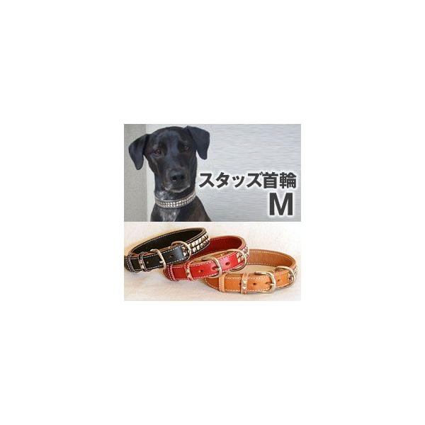 馬具職人の手作り スタッズ首輪 M ( 犬 首輪 手作り