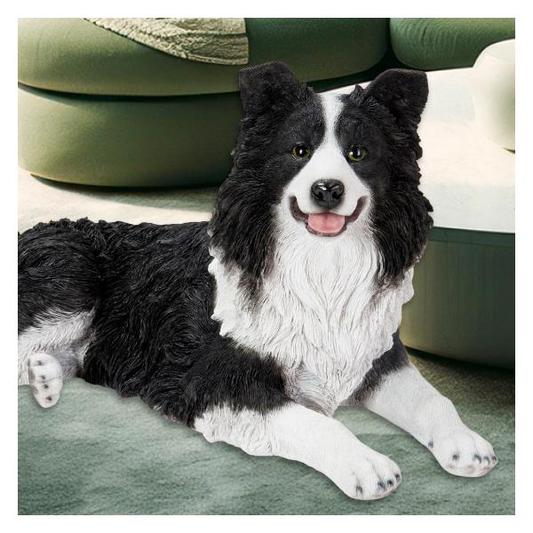 うつぶせ ボーダーコリー ( 本物そっくり リアル 犬 犬型 ドッグ いぬ