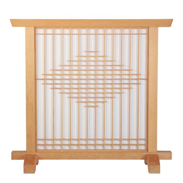 組子 菱型飾り衝立（白糸） 1連 ついたて パーテーション つい立て 和
