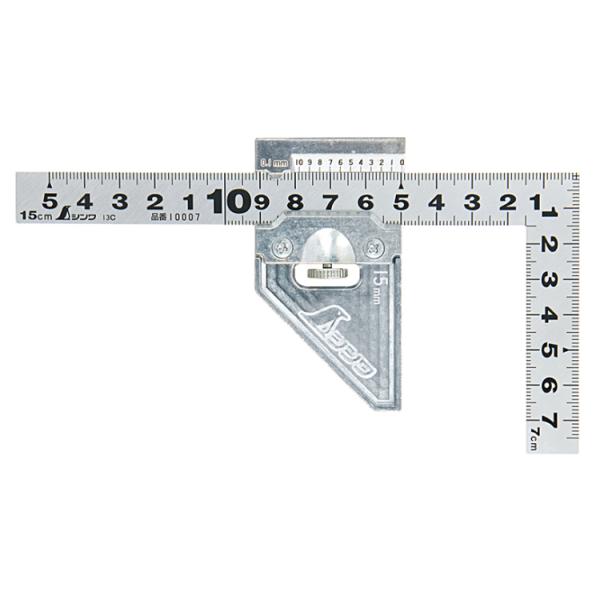 特長●対応する曲尺(15mm巾)に取り付けて長いケガキ線が引けます。●突き当て位置を変えることで45°のケガキ線が引けます。●耐衝撃、耐摩耗性が高く、熱にも強い金属製です。●バーニヤ目盛付なので、細かい寸法まで読み取れます。●逆向きに取り付...