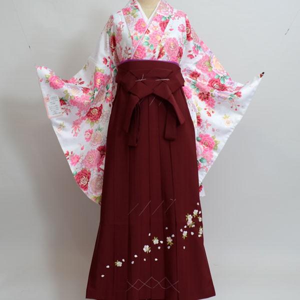 着物袴セット ジュニア用へ直し135cm〜143cm 百花繚乱 卒業式にどうぞ  