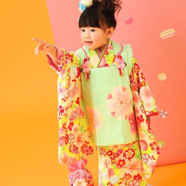 七五三 三歳 女児 女の子 祝着被布着物フルセット 式部浪漫 2014年
