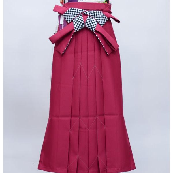 袴 単品 紐裏柄 女性用 行灯袴 ヘラあり リバーシブル 無地袴 袴下87cm 