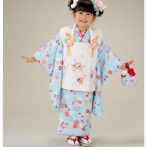 七五三 三歳 女児 被布着物フルセット リョウコ・キクチ R.KIKUCHI