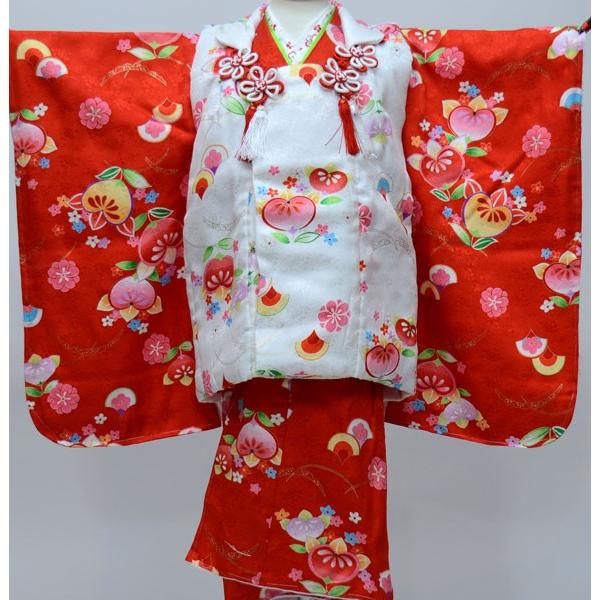 七五三 三歳 女児 正絹 被布着物祝着フルセット 新品（株）安田屋 