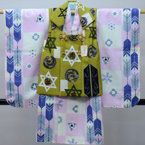 七五三 3歳 3才 三才 三歳 男児 男の子 着物 祝着 被布着物フルセット 