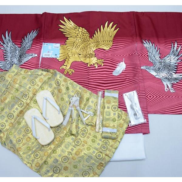 七五三 五歳 男児 羽織袴フルセット 着物 豪華絢爛 紋袴 祝着 NO24325