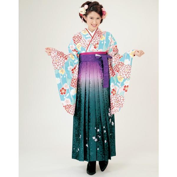 H.L 着物袴セット ジュニア用へ直し 女児 水色 アッシュ エル H・L  