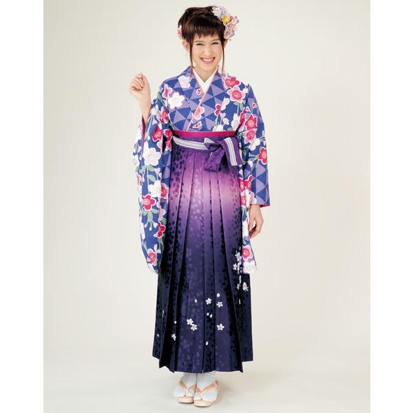 H.L（アッシュ・エル） 着物袴セット ジュニア用へ直し 女児 紫色 