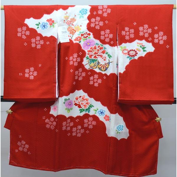 【絹100%表地】祝着　女の子　着物 お宮参り産着 女児 女の子 正絹 のしめ 祝着 初着 一つ身 綸子地 絞り