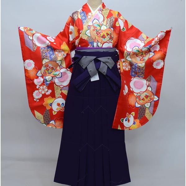 二尺袖着物袴フルセット 古都小町 紐柄無地袴 卒業式にどうぞ！新品 
