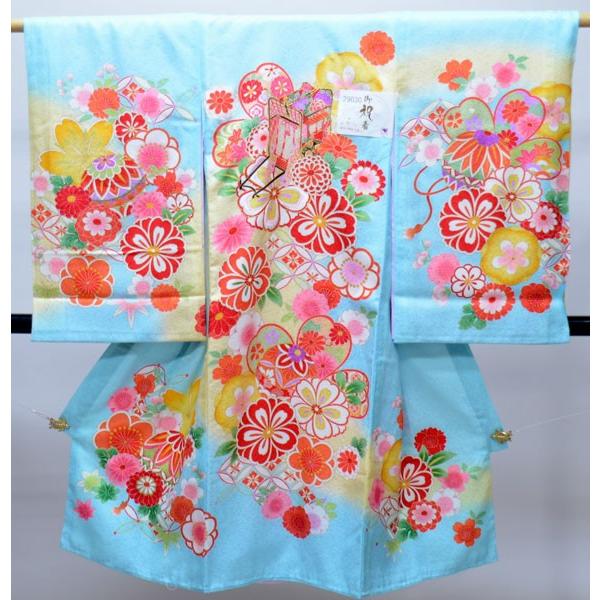 お宮参り 産着 女児 合繊 のしめ 金刺繍 振舞い 綸子地 若草色 祝着 