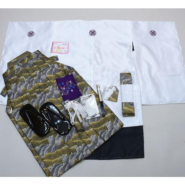 七五三 五歳 男児 羽織袴セット 着物 日本製 花わらべ 祝着 NO29305