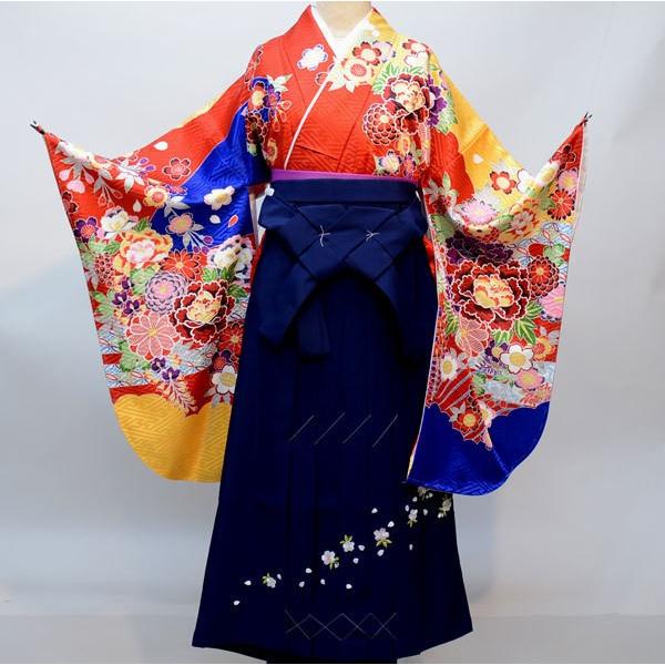着物袴セット ジュニア用へ直し144～150cm 百花繚乱 白色 袴変更可能 imgrc0090893903.jpg